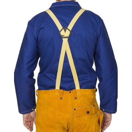 Pantalon en cuir croûte bovin