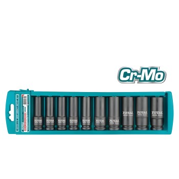 Set van 10 lange diepe doppen 1/2'' THKISD12102L | CrMo - Chroom-molybdeen