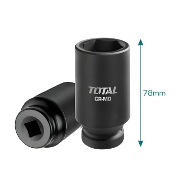Juego de 10 vasos largos 1/2'' THKISD12102L | CrMo - Cromo-molibdeno