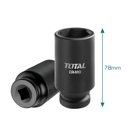 Set van 10 lange diepe doppen 1/2'' THKISD12102L | CrMo - Chroom-molybdeen