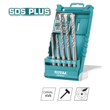 Set van 5 SDS Plus betonboren TAC190501 | HSS
