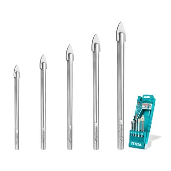 Juego de 5 brocas para vidrio TACSD7256 | HSS