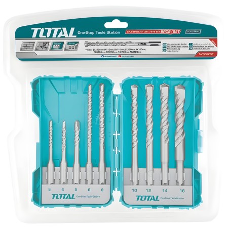 Set van 9 SDS Plus betonboren TACSDL30901 | HSS