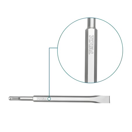 Formão SDS PLUS TAC15121411 | 250 x 20 mm | Cromo-molibdénio (Cr-Mo)