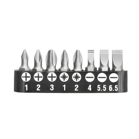 Set di 9 inserti 1/4'' con portainserto TACSD3091