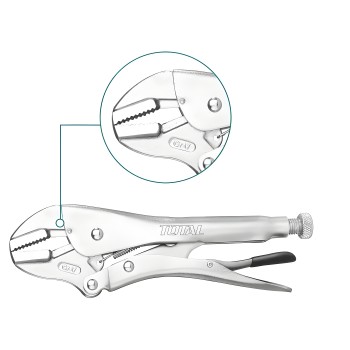 Straight jaw locking pliers THT191005 | 250 mm | Chrome-vanadium (Cr-V)