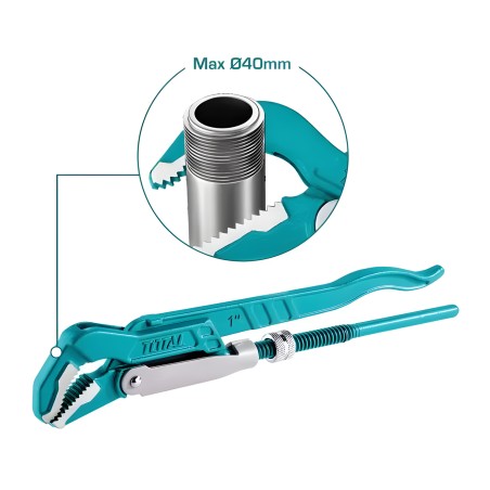 Chave de grifo sueca 45º THT172 | 1'' | Aço ao carbono