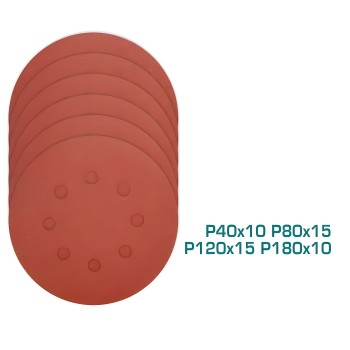 Set di 50 fogli abrasivi rotondi TAC7315011