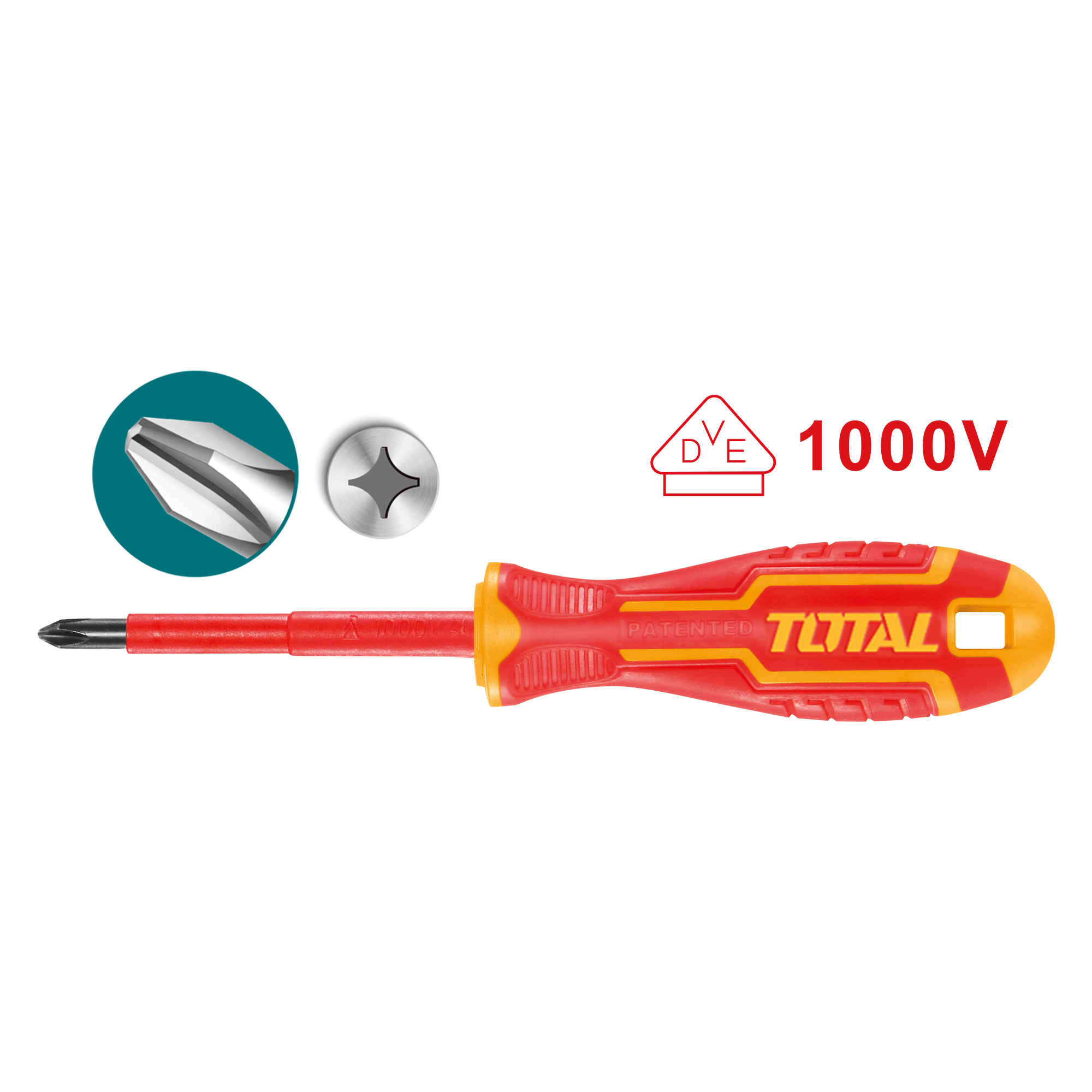 Cacciavite isolato Phillips THTISPH | PH2 x 100 mm | Cromo-vanadio (Cr-V)