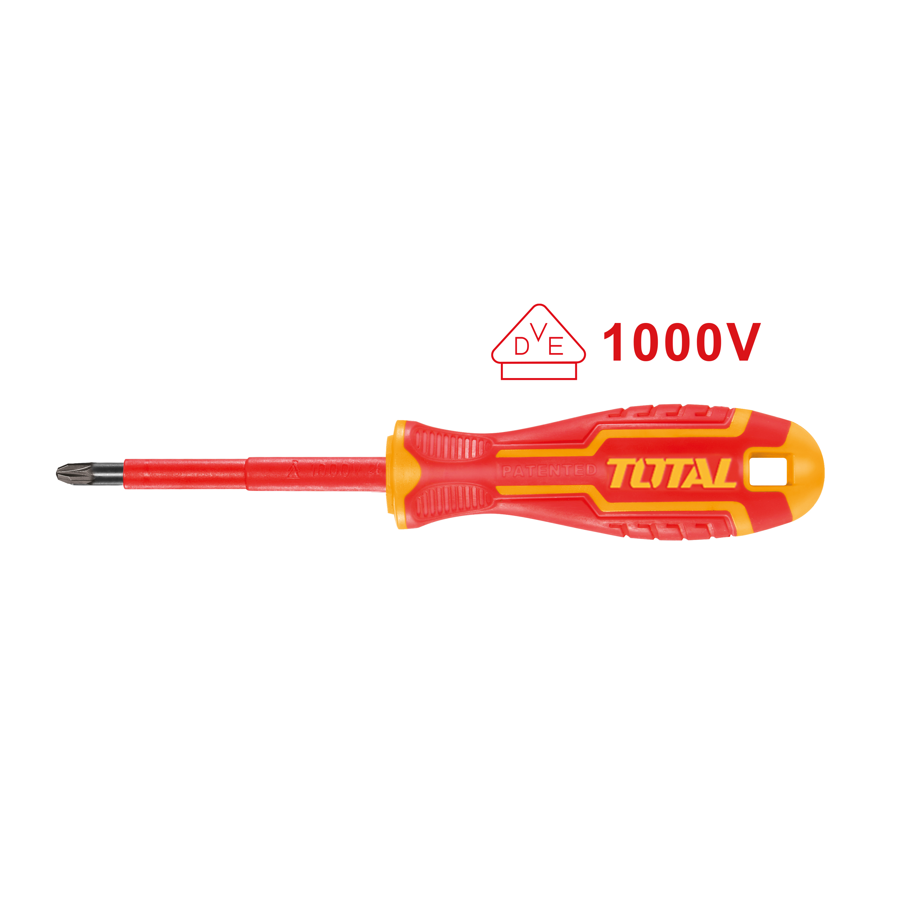 Geïsoleerde Pozidrive schroevendraaier THTISPZ | PZ2 x 100 mm | Chroom-vanadium (Cr-V)