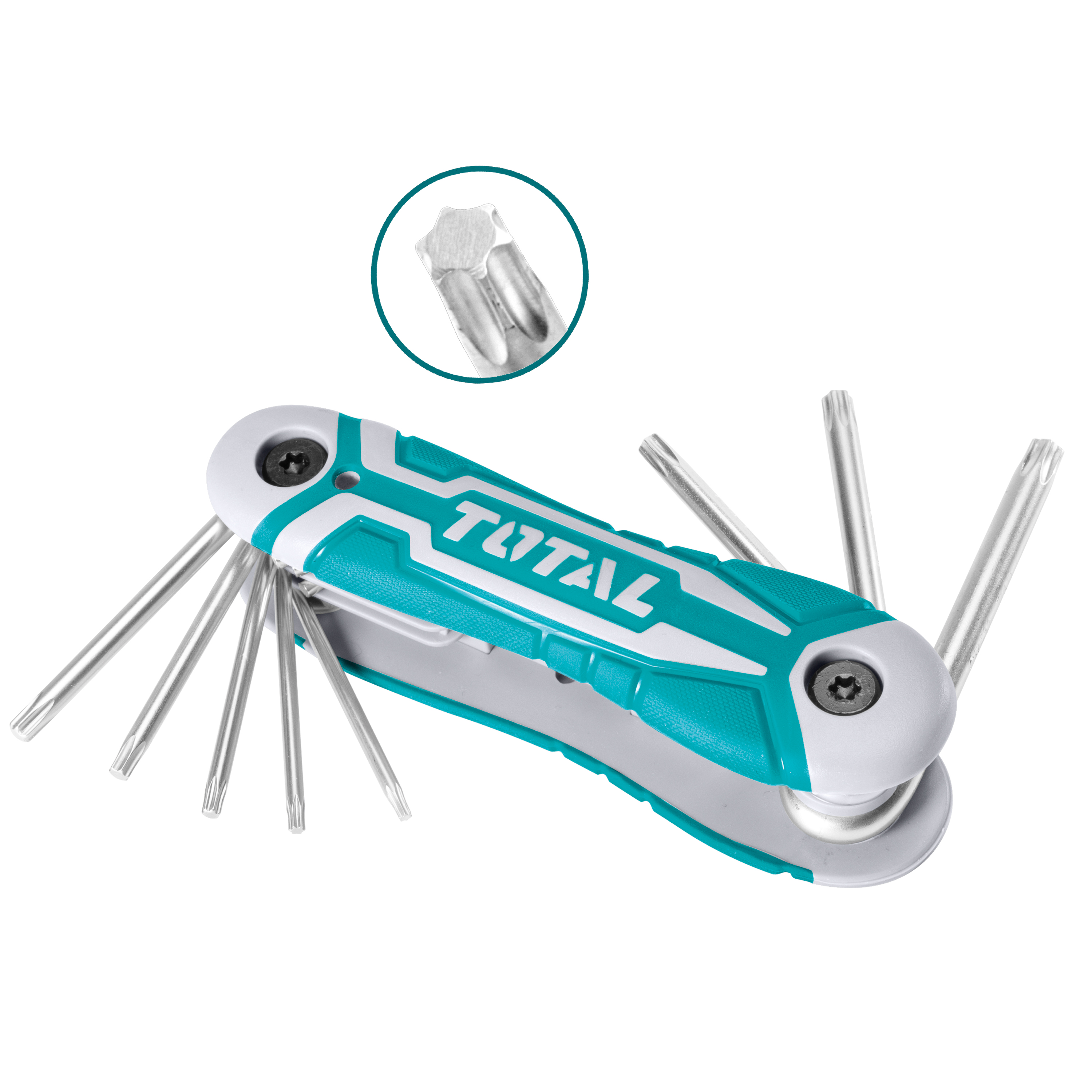 8-teiliger Torx-Klappmesser-Schlüsselsatz THT1061846 | Chrom-Vanadium (Cr-V)