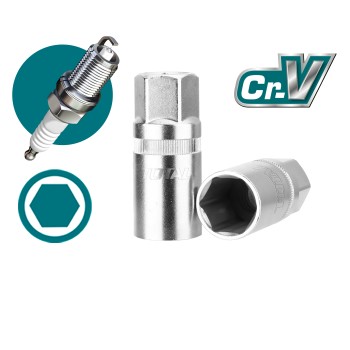 Zündkerzen-Stecknuss 1/2'' THSPS12 | 21 mm | Chrom-Vanadium (Cr-V)