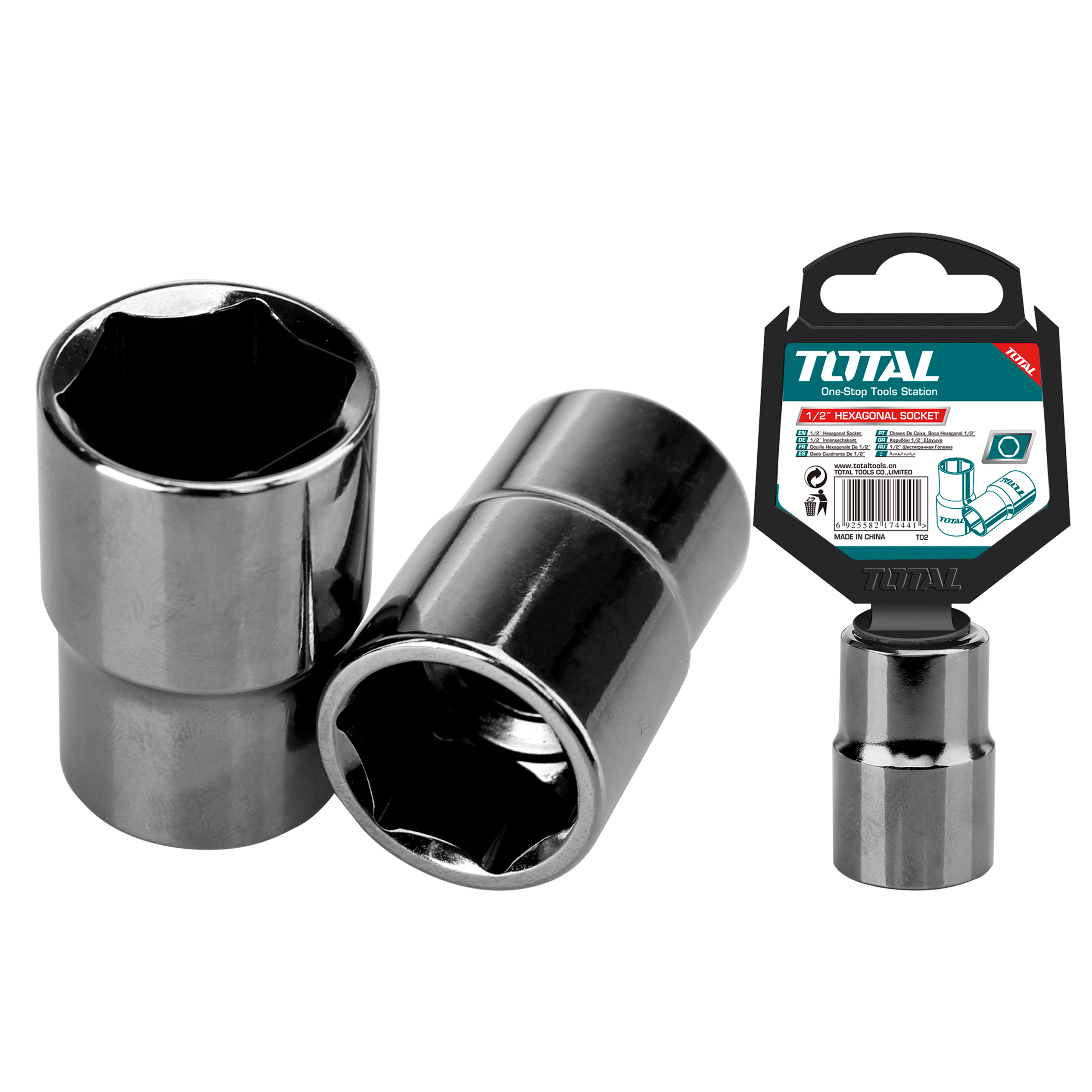 Vaso hexagonal 1/2'' THTST12 | Inserción 1/2 de 16 mm | CR-V (50BV30)