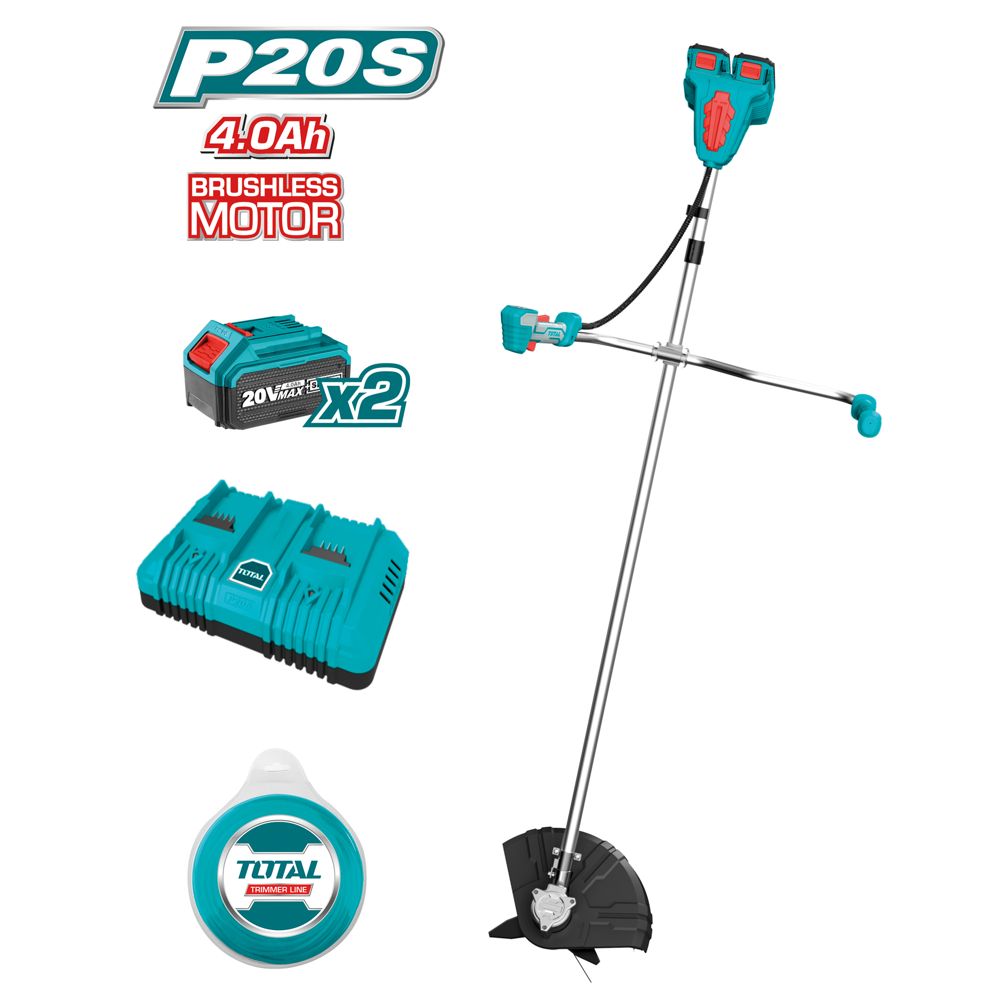 Desbrozadora brushless a batería TSTLI202521 | 40 V