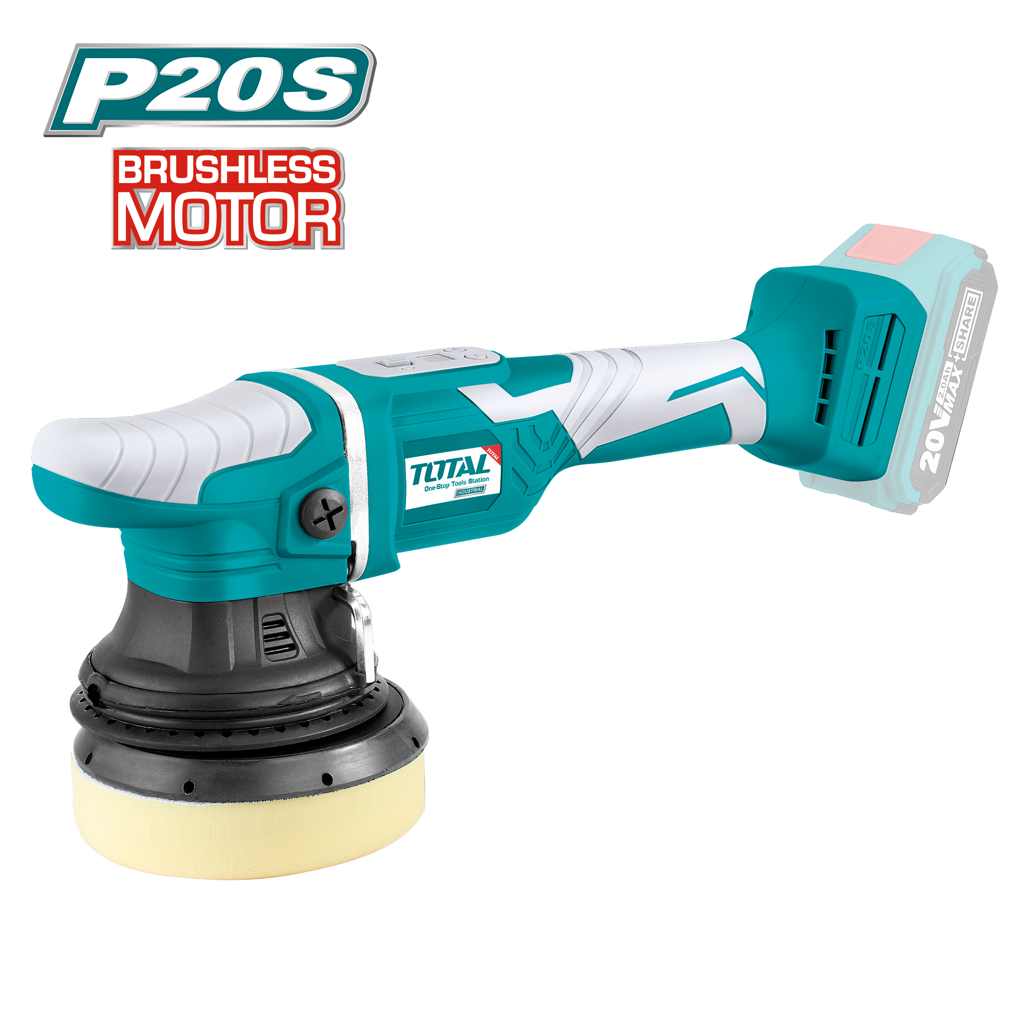 Roto-orbitale polijstmachine op batterij TAPLI2002 | 20 V