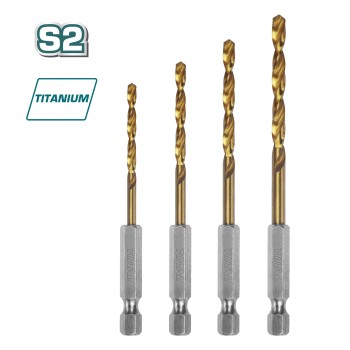 Set mit 4 Titanbohrern TACSD4041