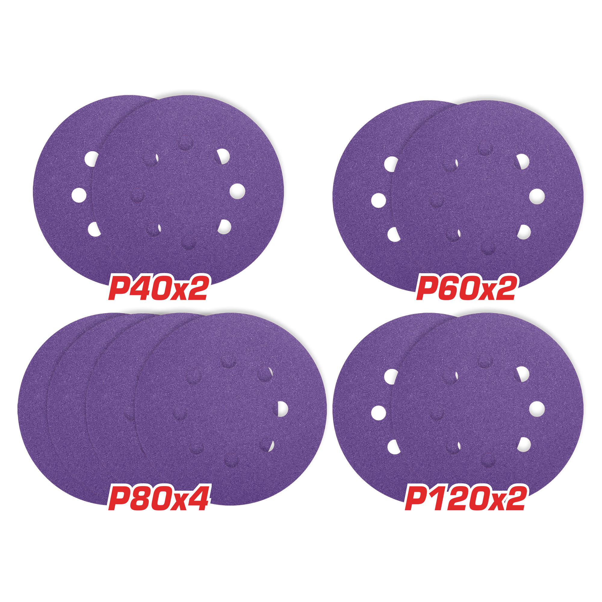 Juego de hojas abrasivas redondas TAC73150103 | Ø150 mm