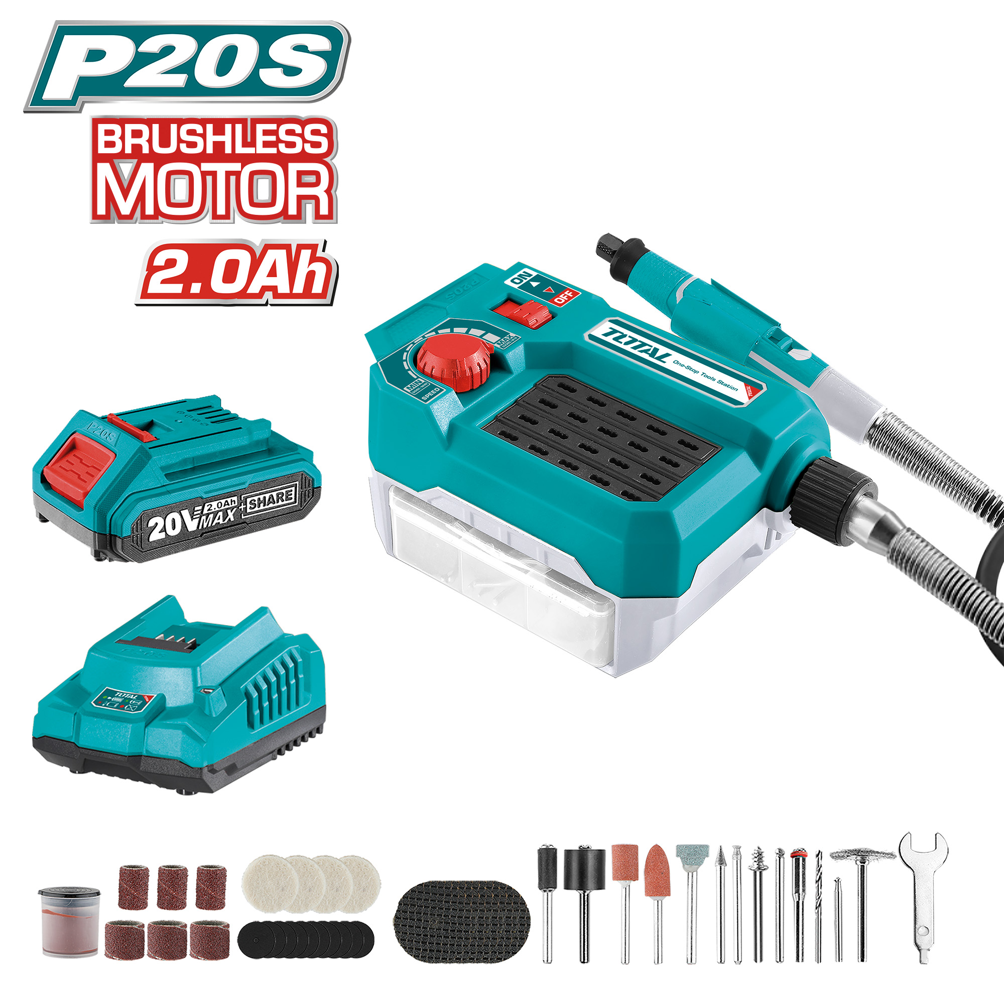Roterende multitool op batterij TMGLI20011 | 20 V