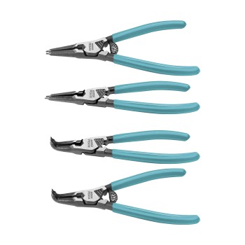 Set van 4 borgveertangen THTJ214042 | 180 mm | Koolstofstaal