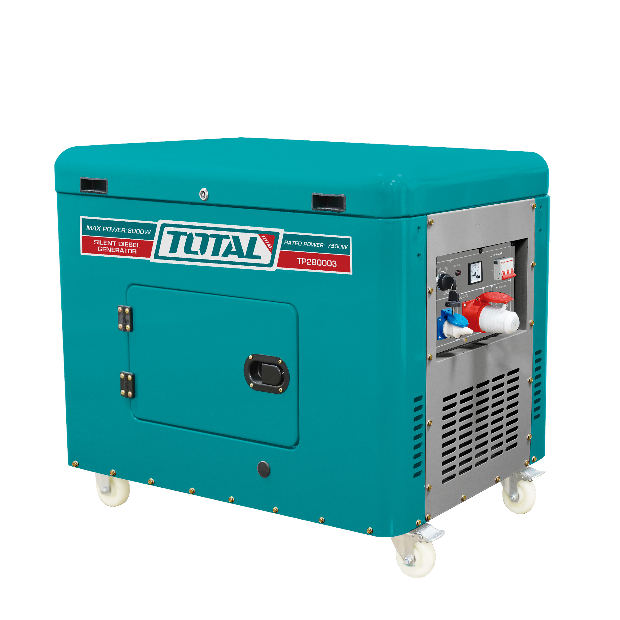 DIESEL GENERATOR geluidsgedempt 8,0 kW - Driefasig ATS TP280003-1 | 8,0 kW