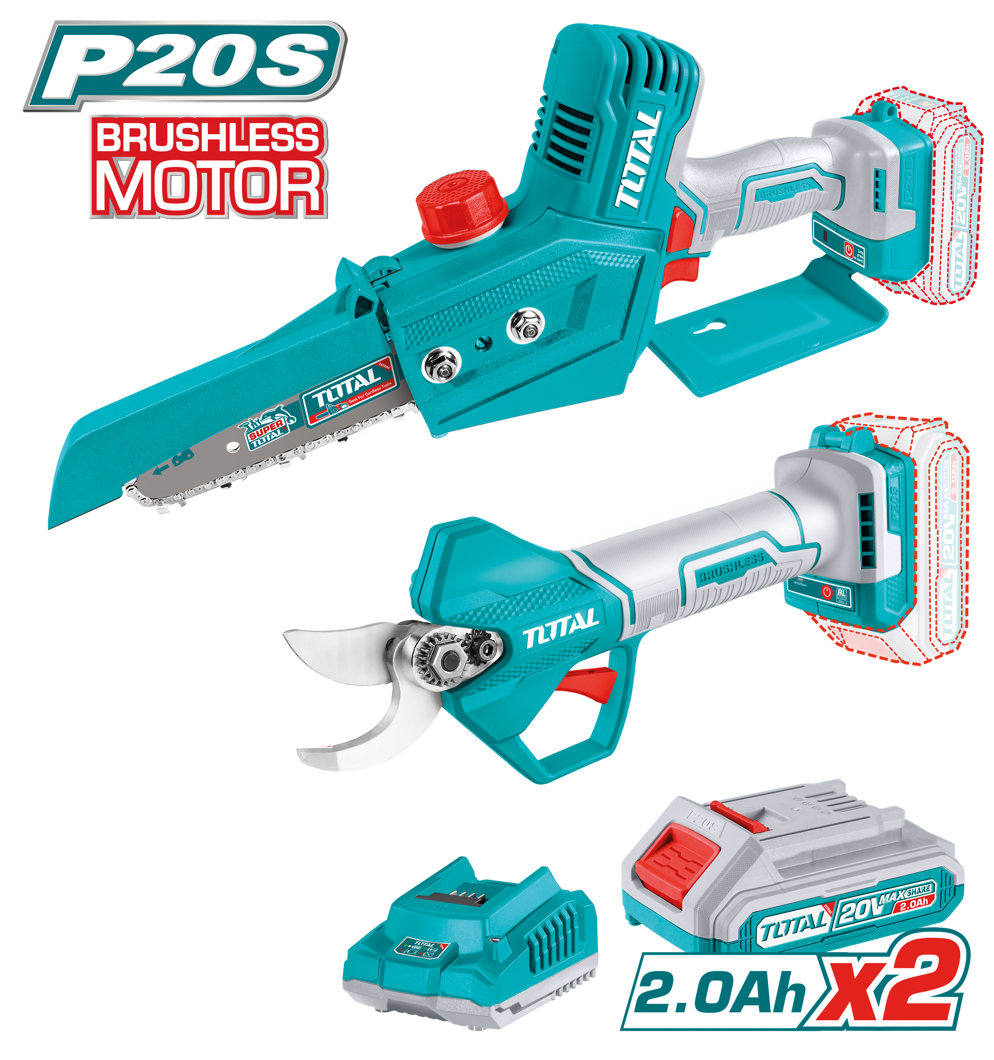 Pack mini snoeizaag + handschaar TOSLI240306E | 20 V