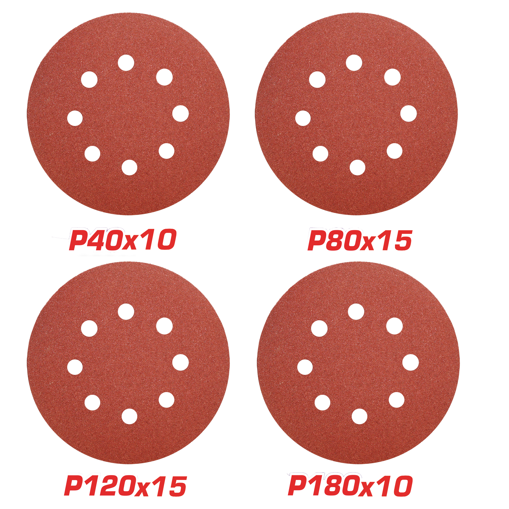 Jogo de folhas abrasivas redondas TAC7312511 | Ø125 mm