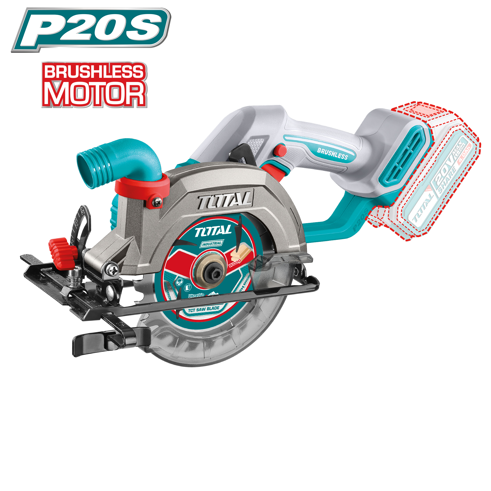 Sega circolare brushless a batteria TSLI1402 | 20 V