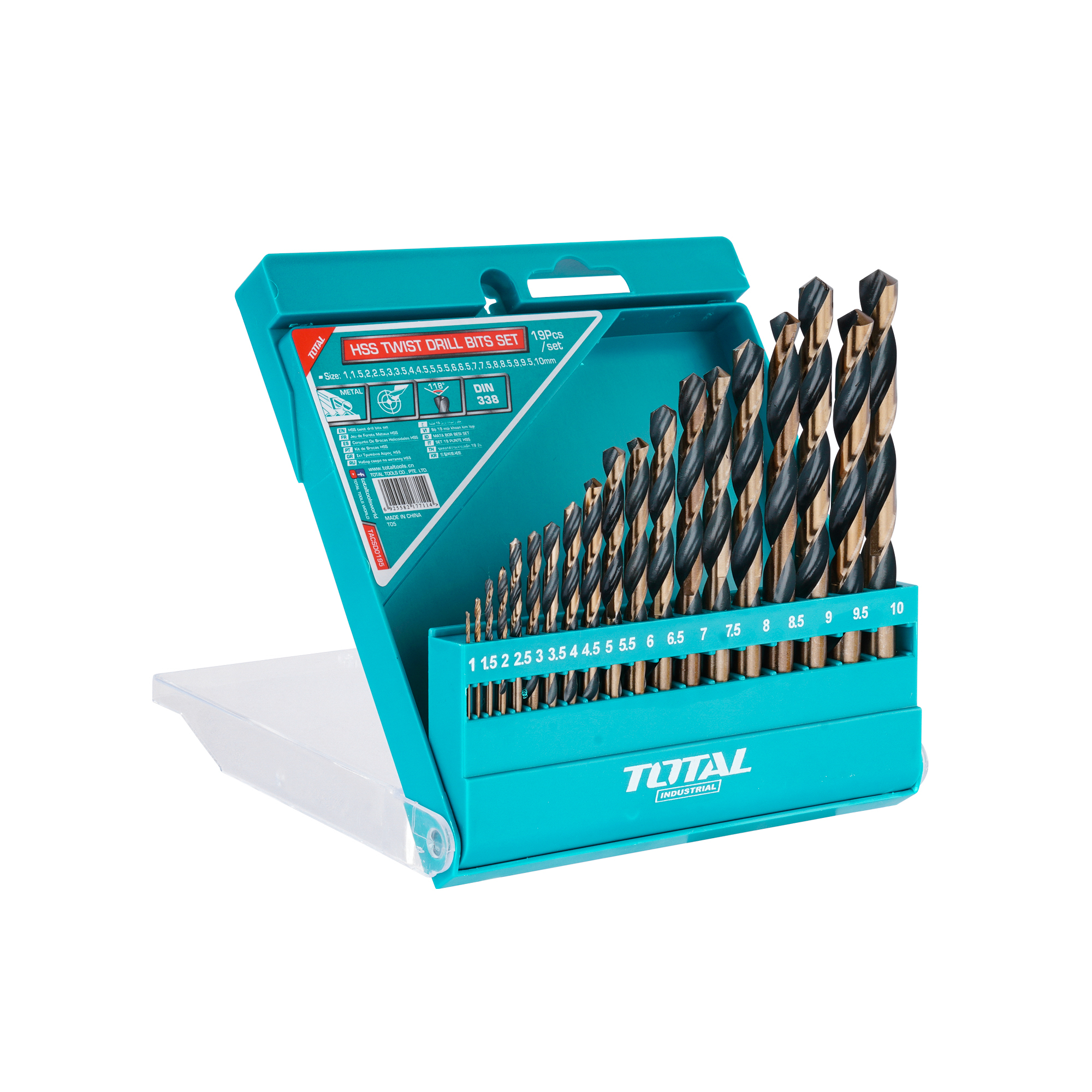 Jogo de 19 brocas para metal TACSD0195 | HSS