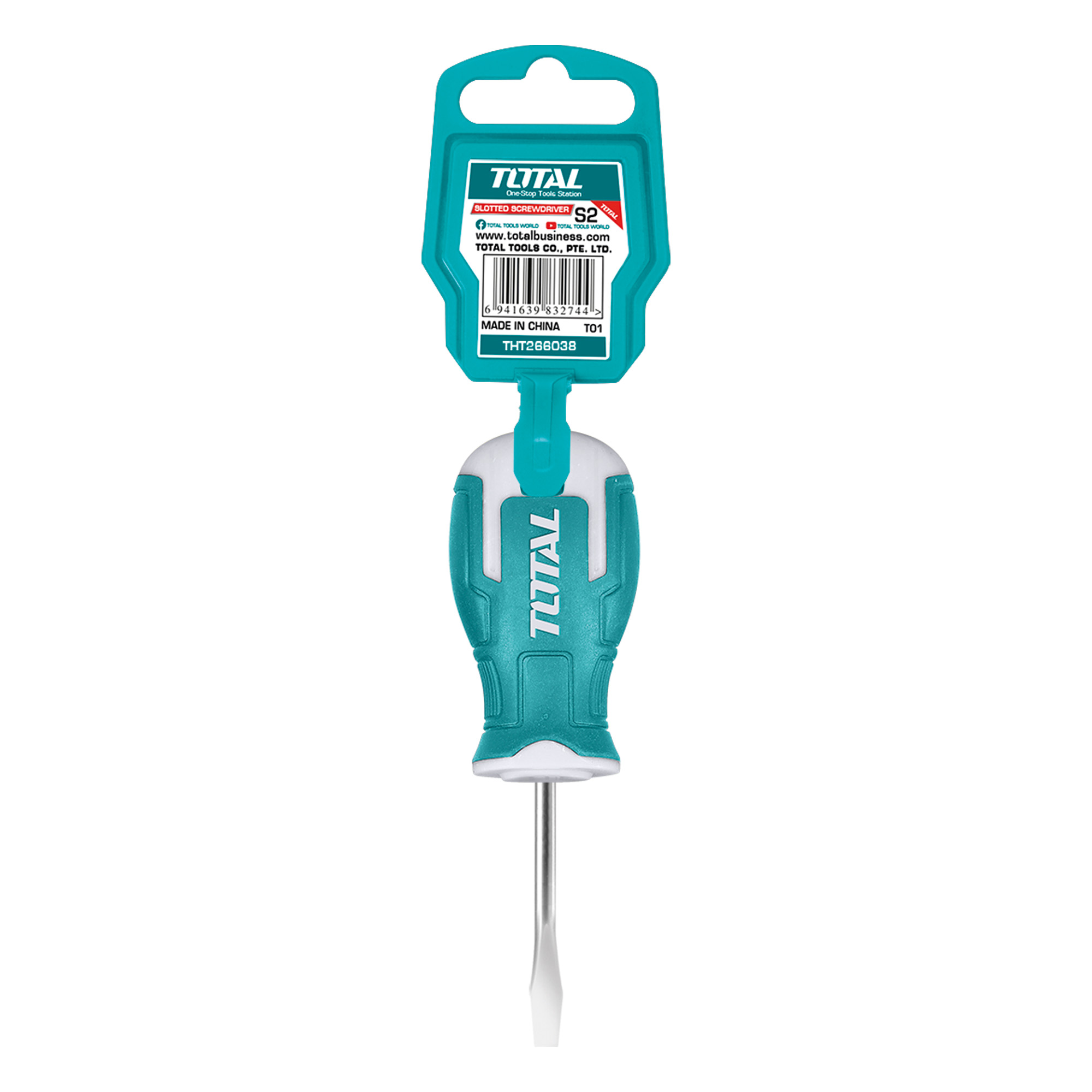 Destornillador de punta plana THT266038 | SL6,5 x 38 mm | Acero