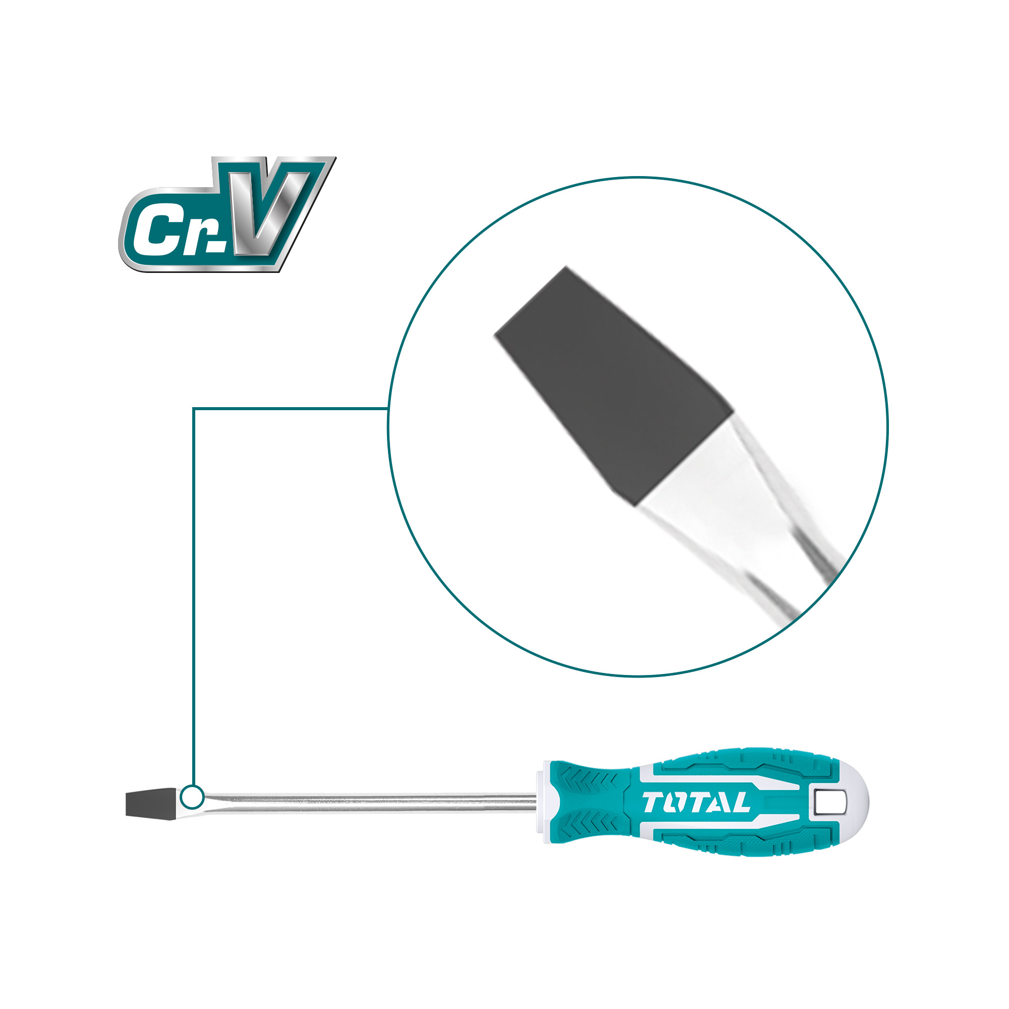 Satz von 10 Schraubendrehern THT250610 | Chrom-Vanadium (Cr-V)