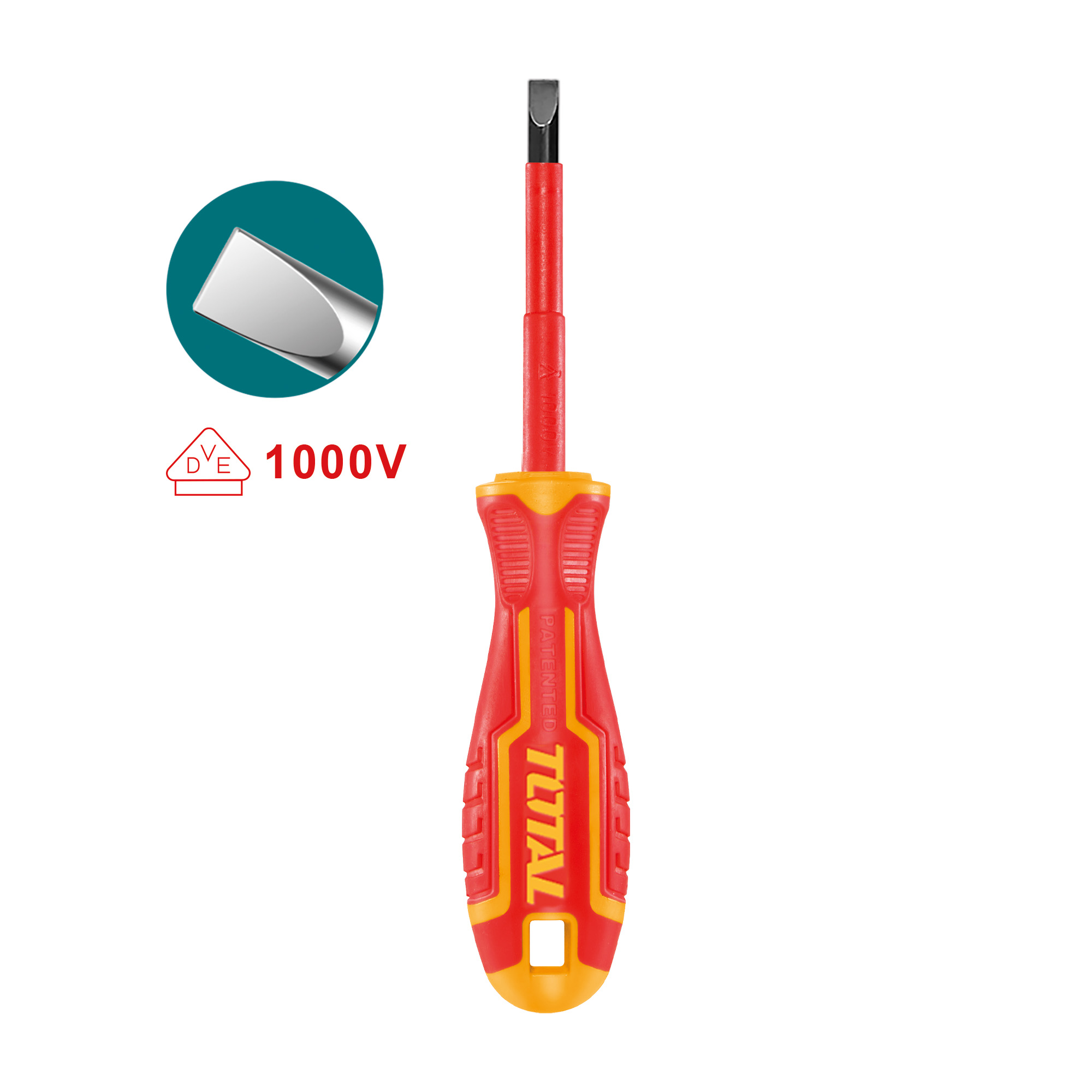 Chave de fendas isolada de lâmina plana THTIS | SL5,5 x 125 mm | Cromo-vanádio (Cr-V)