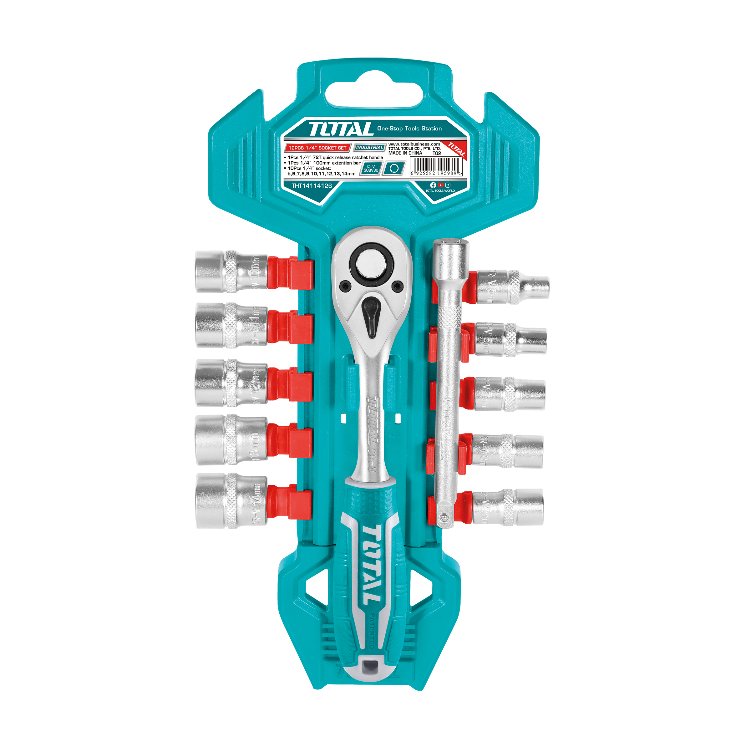 Set van 10 dopsleutels 1/2'' THT141121 | 1/2''