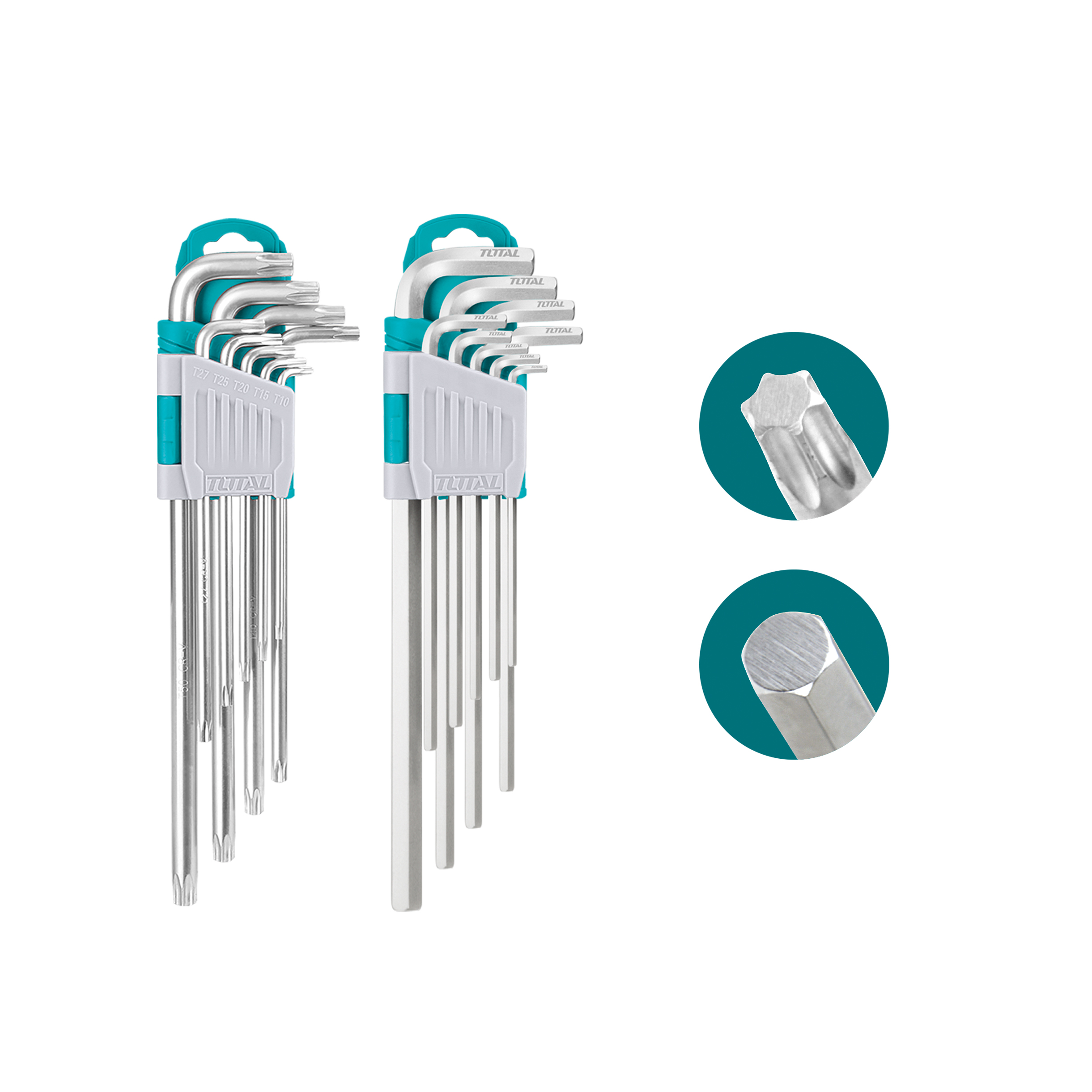 2 set chiavi Allen e Torx THT106KT0181 | Cromo-vanadio (Cr-V)
