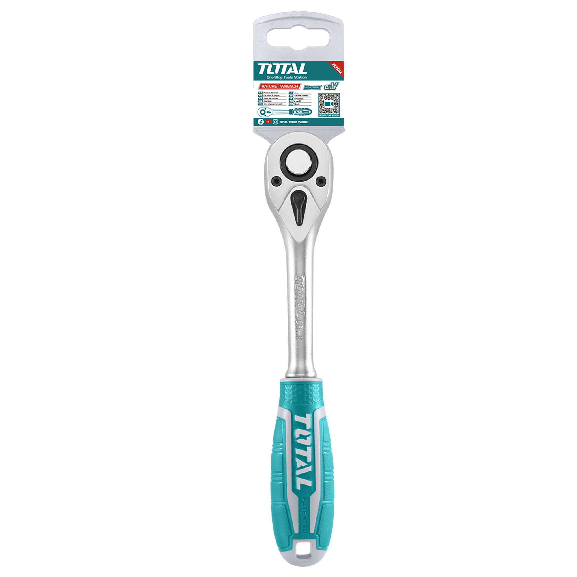 Omkeerbare ratelsleutel THT106 | 158 mm/insteek van 1/4'' | Chroom-vanadium (Cr