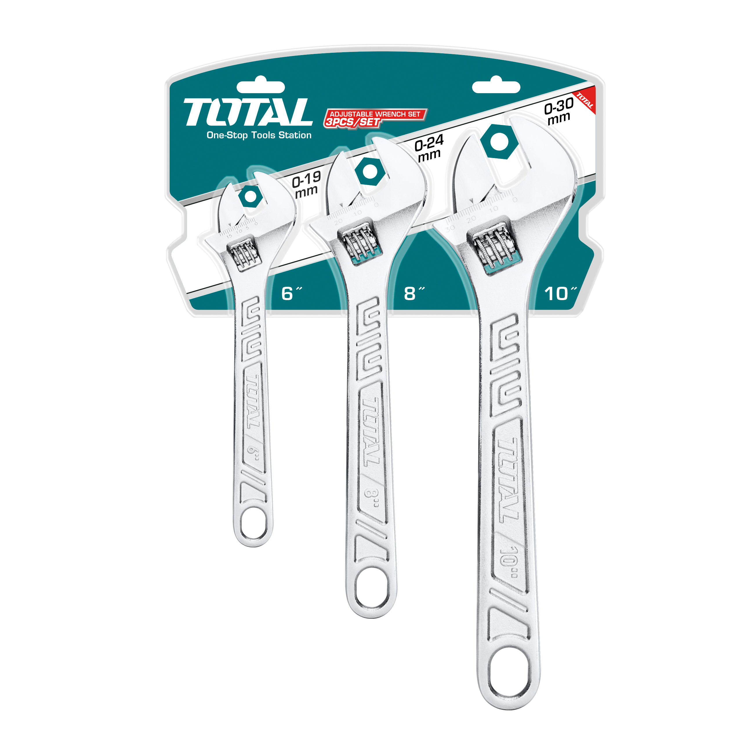 Set van 3 verstelbare sleutels THTK1013 | Koolstofstaal