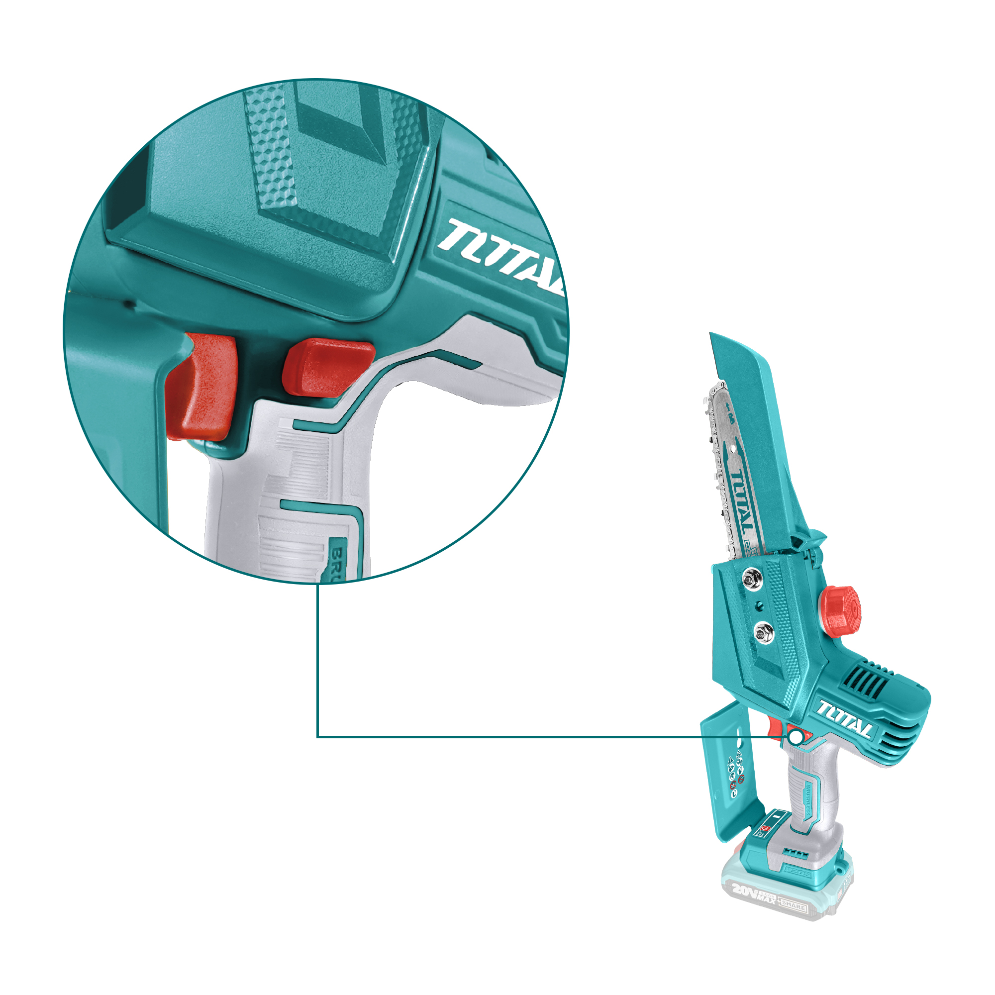Motosega brushless a batteria TGSLI2068 | 20 V