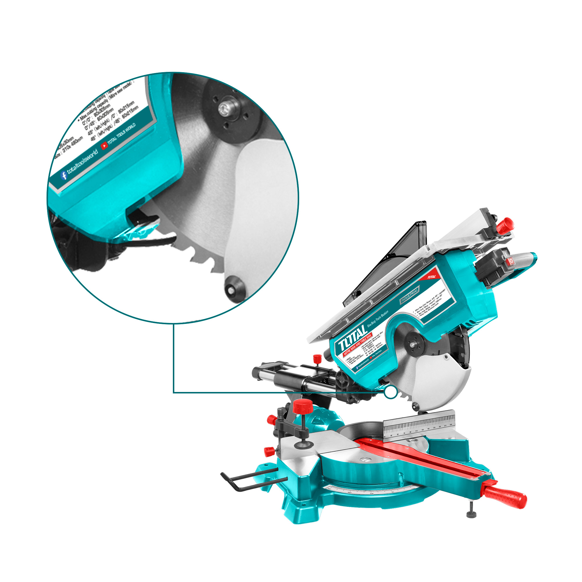 Sierra radial de inglete TMS43183051 | 1800 W - Ø 305 mm