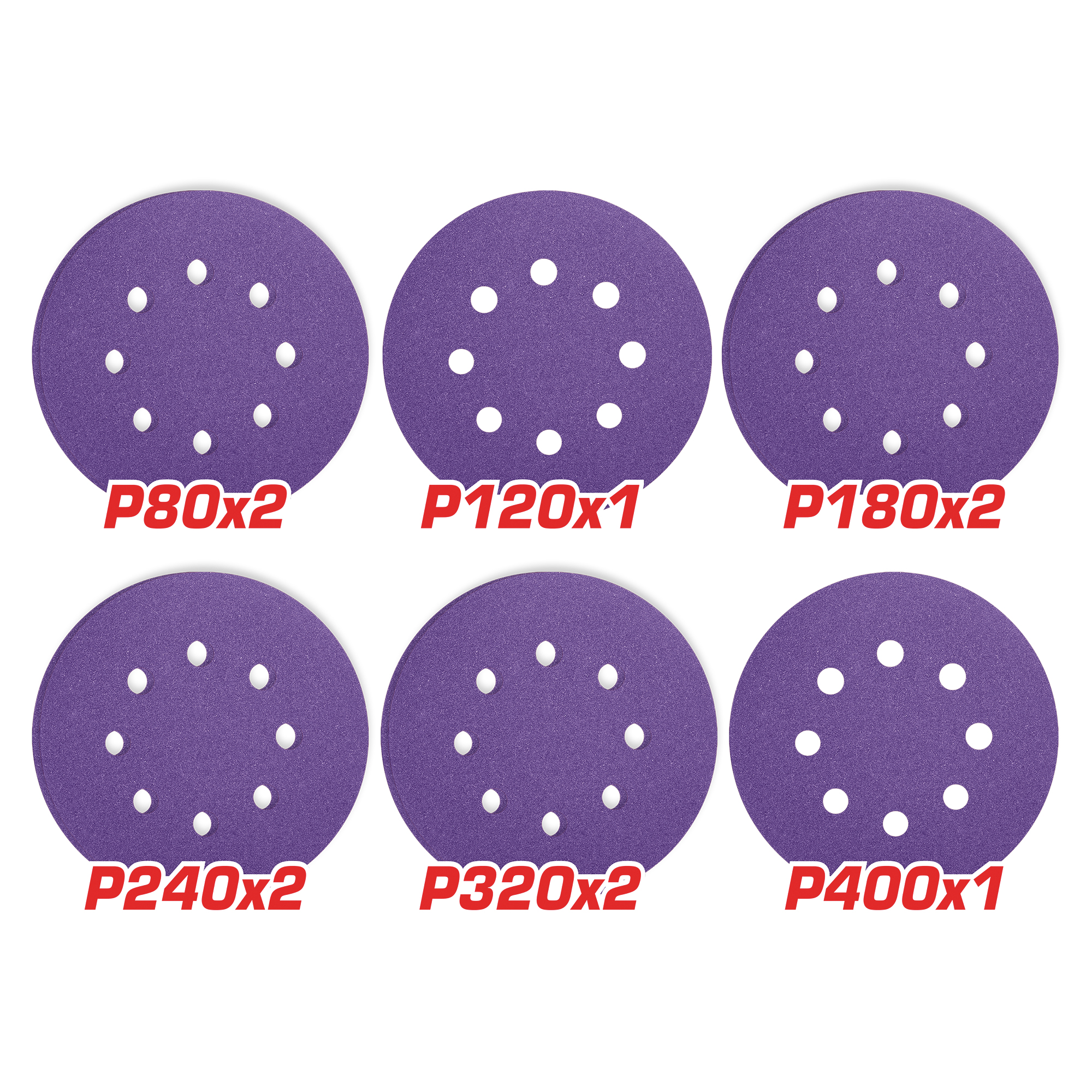 Set ronde schuurvellen TAC73150102 | Ø150 mm