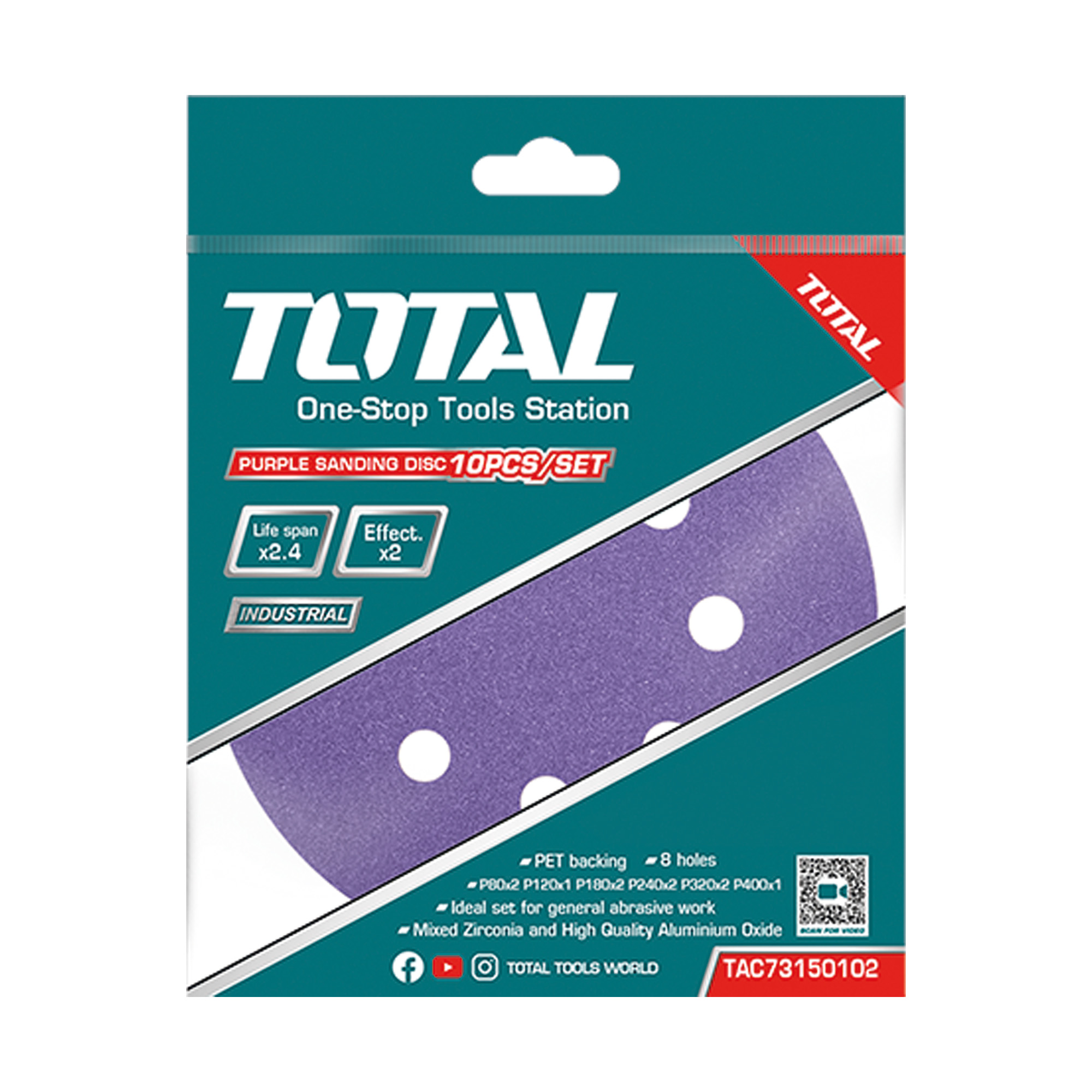 Set of round abrasive sheets TAC73150102 | Ø150 mm