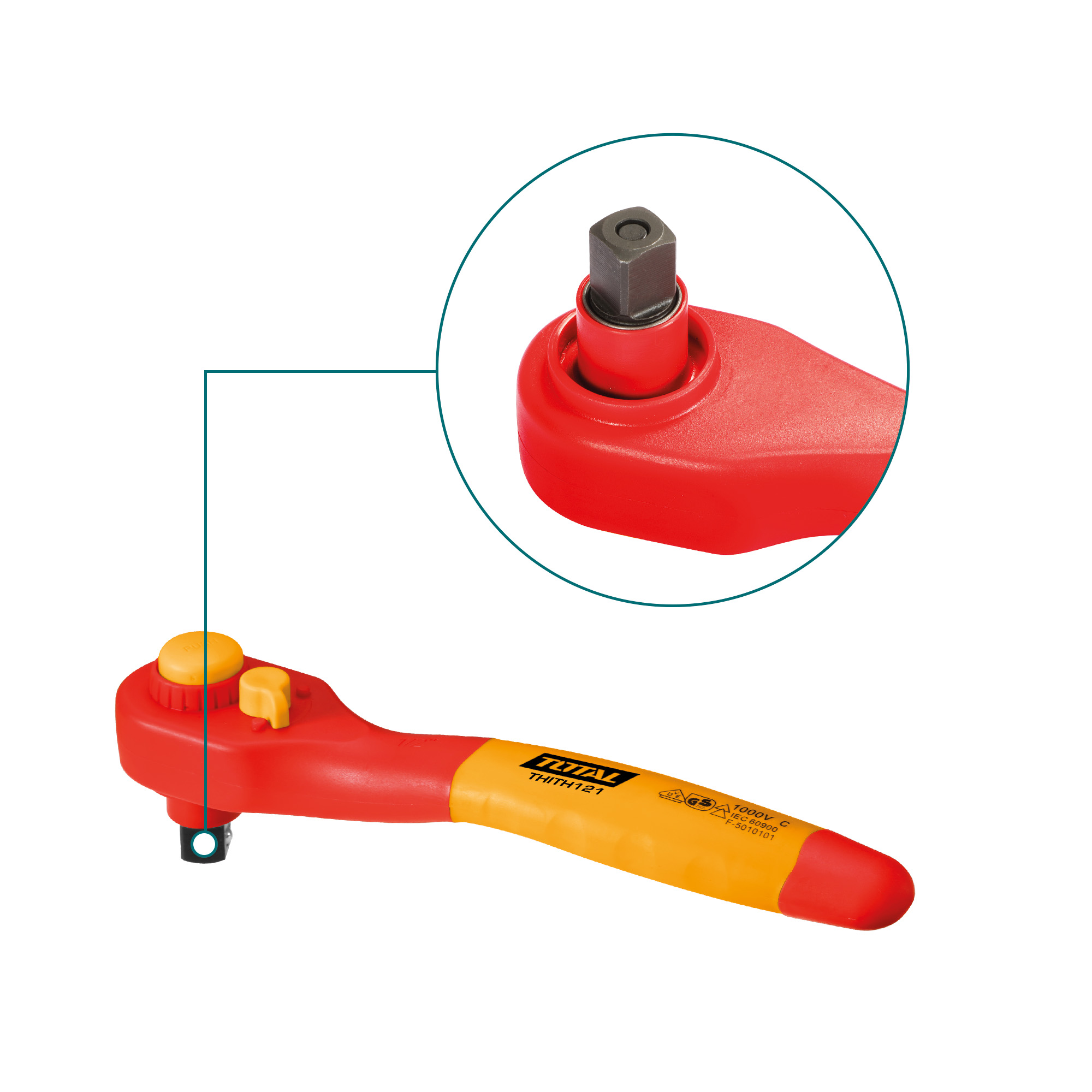 Isolierter Ratschenschlüssel THIRTH121 | 250 mm