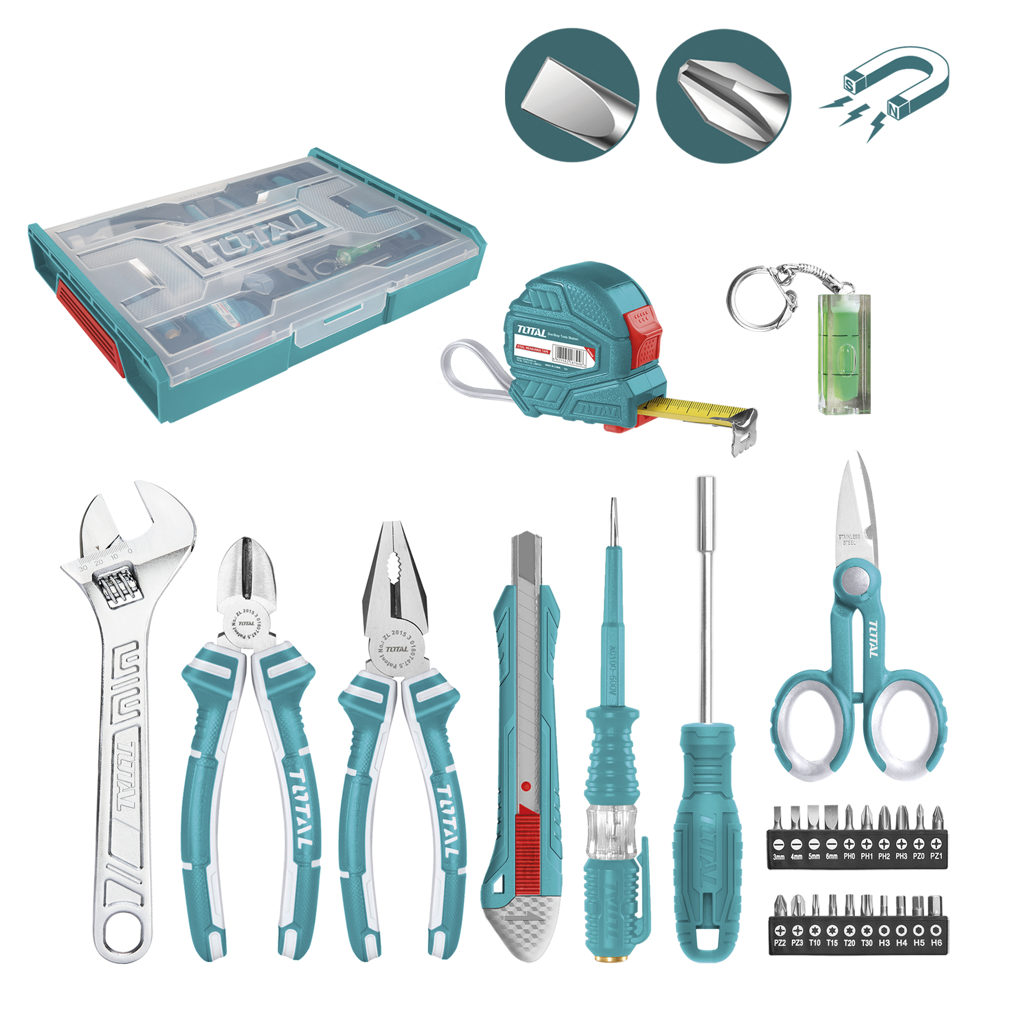 Koffer met 29 gereedschappen THKTV02H291 | 29 Stuks