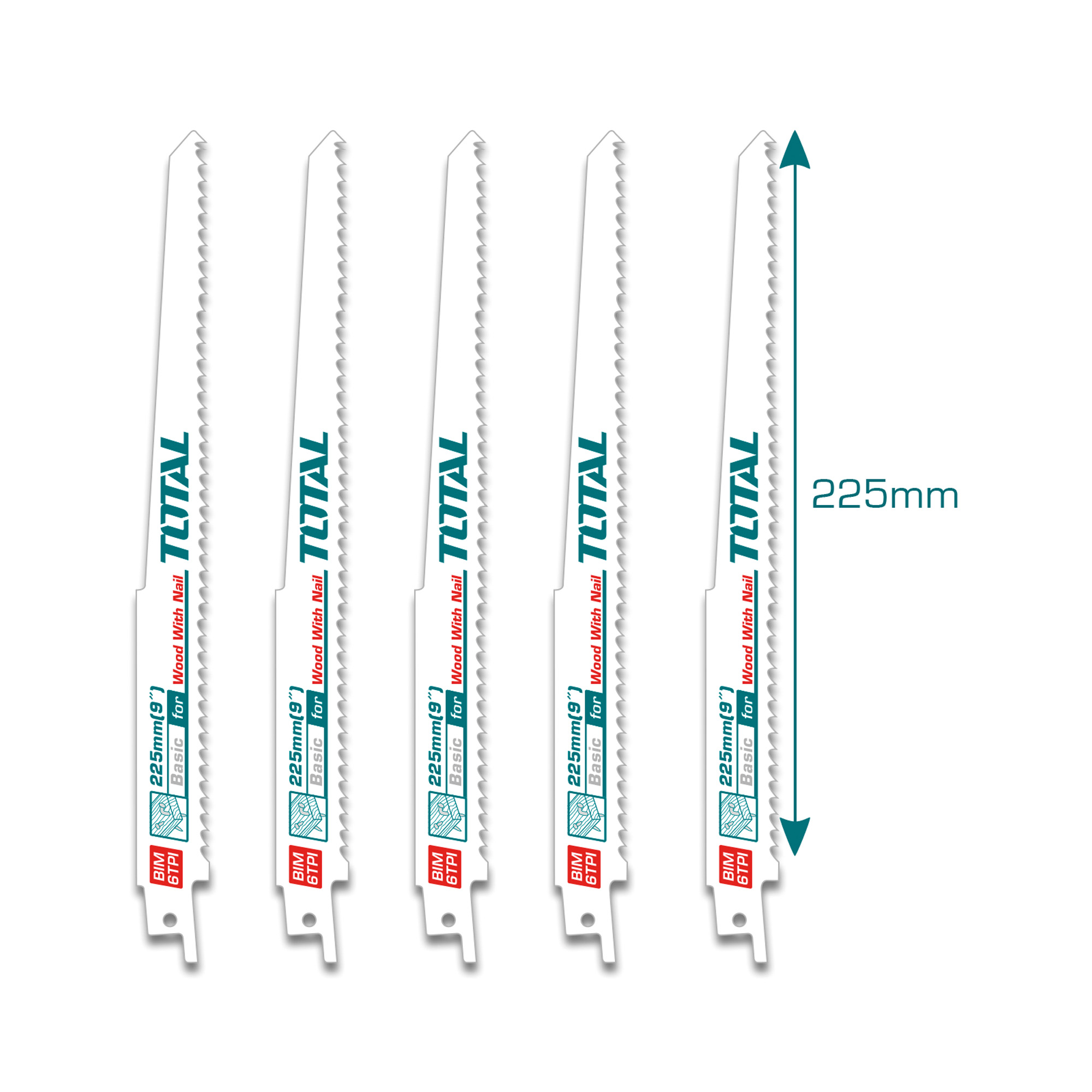 Lame per sega a sciabola TRSB1111DF | 225 x 19 x 1,2 mm