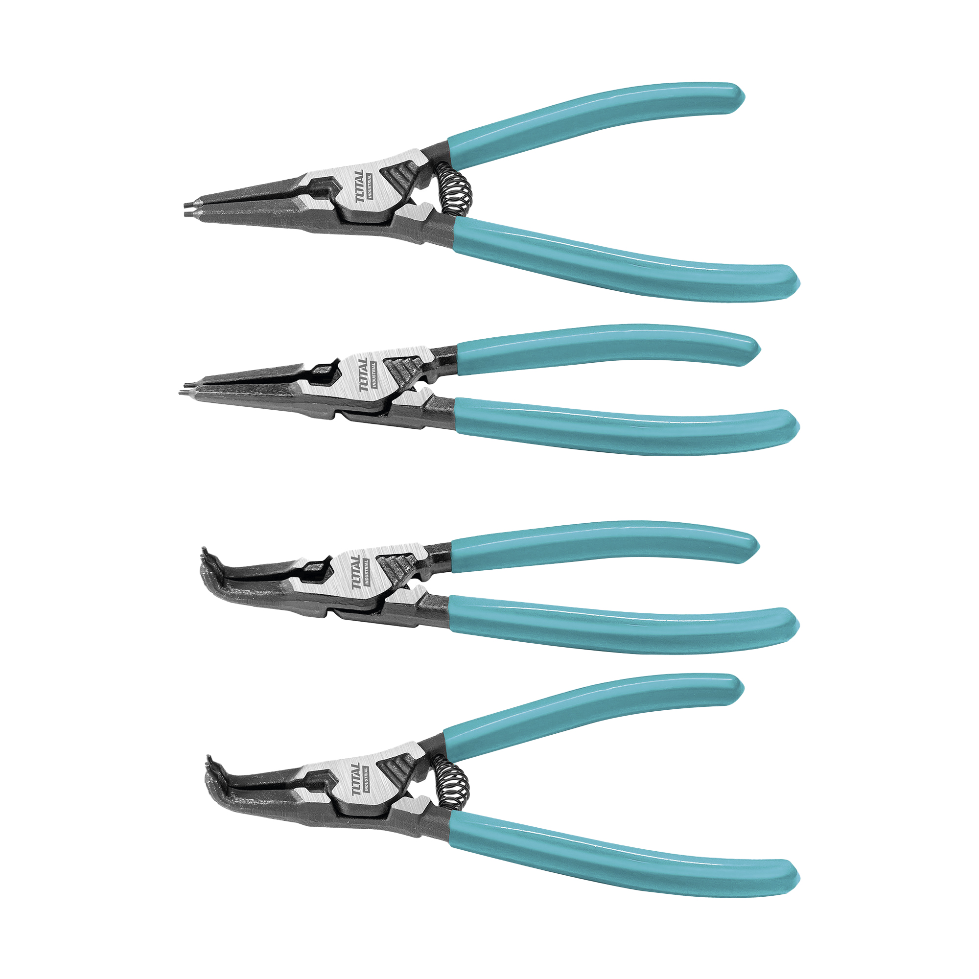 Set di 4 pinze per seeger THTJ214042 | 180 mm | Acciaio al carbonio