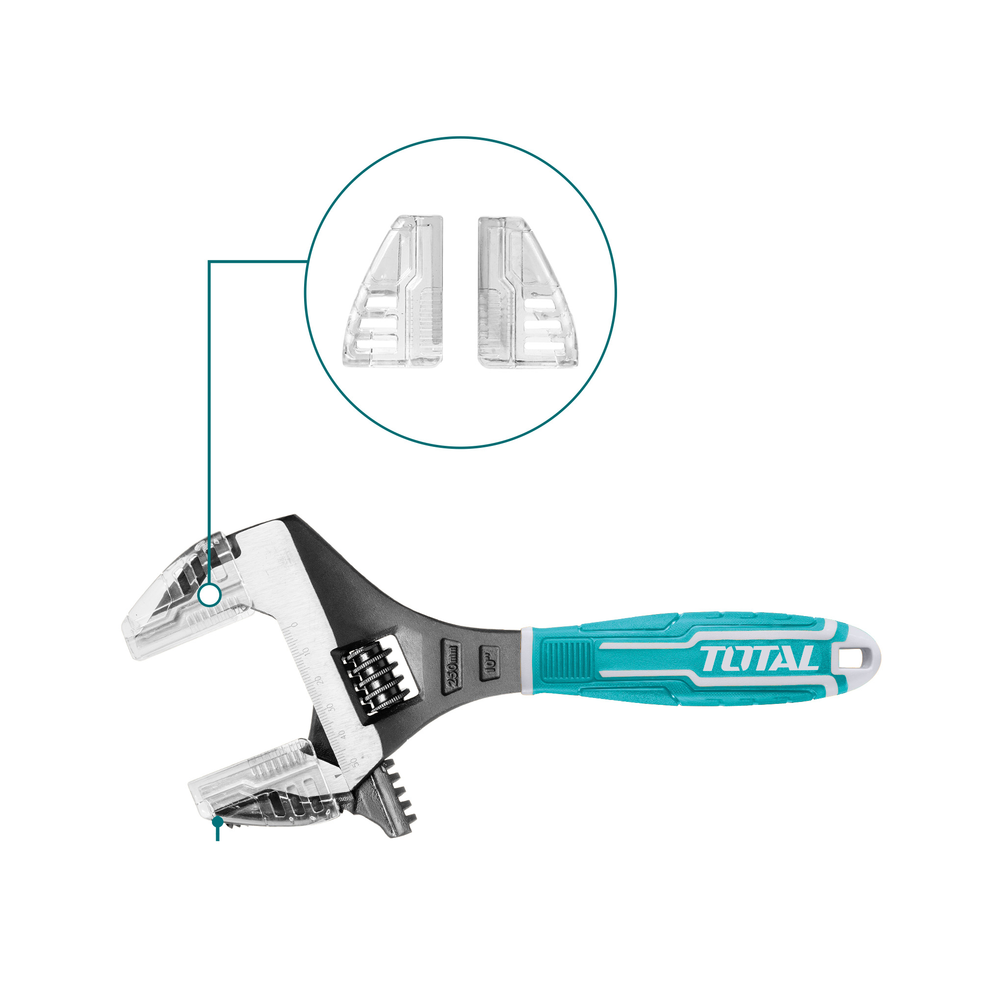 Chiave regolabile con apertura supplementare THT10210G | 250 mm