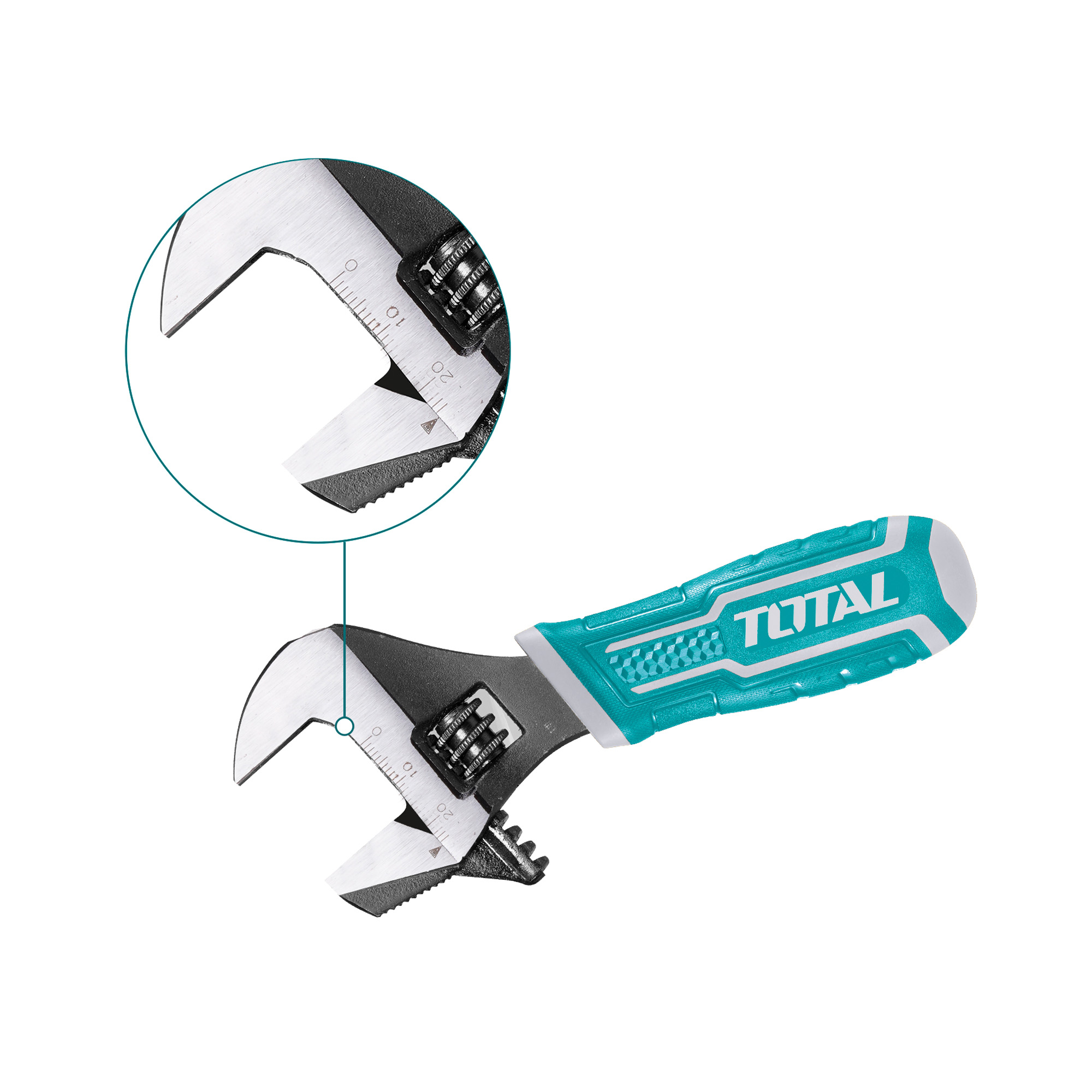 Mini adjustable wrench with reversible jaw THT1016S | 156 mm