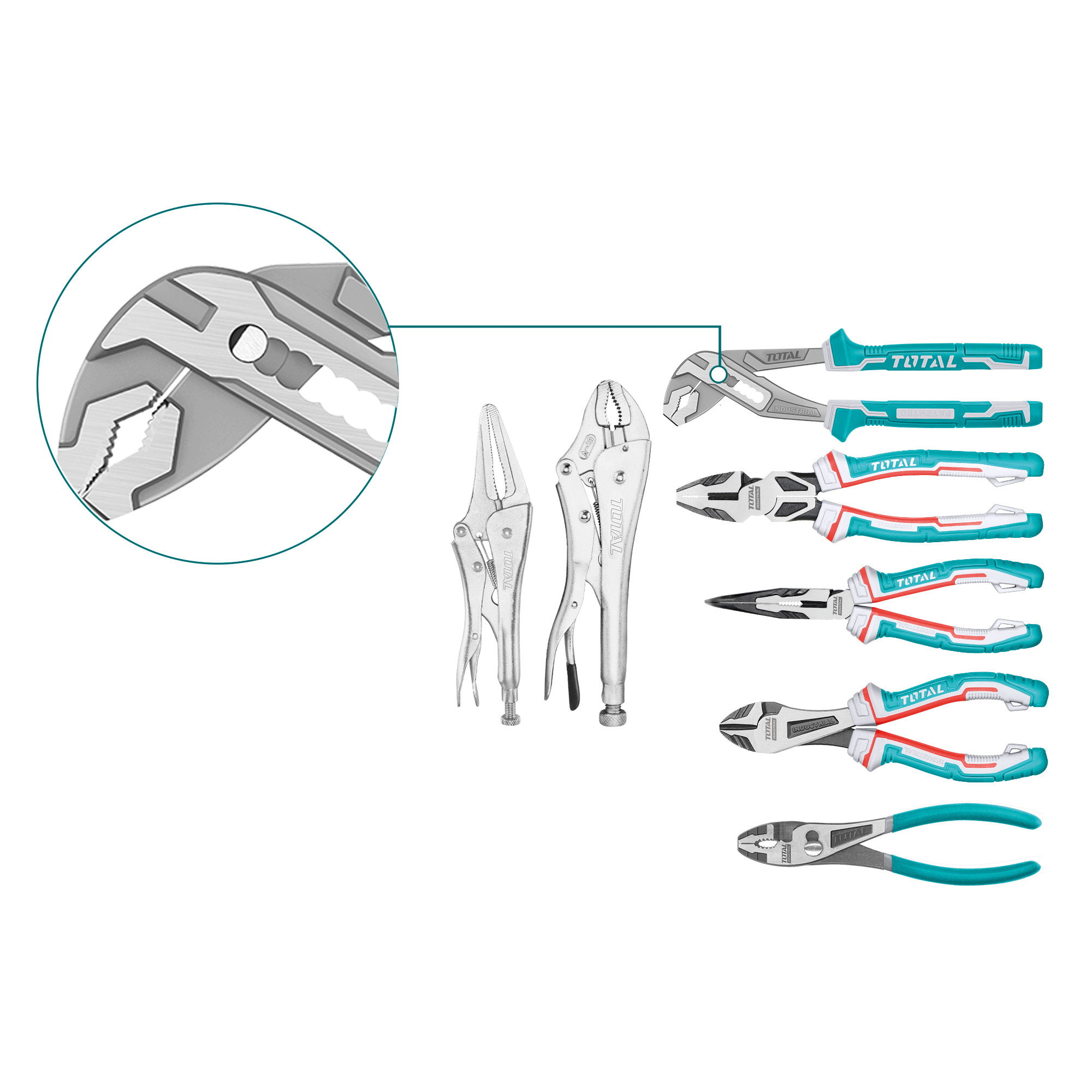 Set tangen en bekken gip TOS23055 | 7 stuks