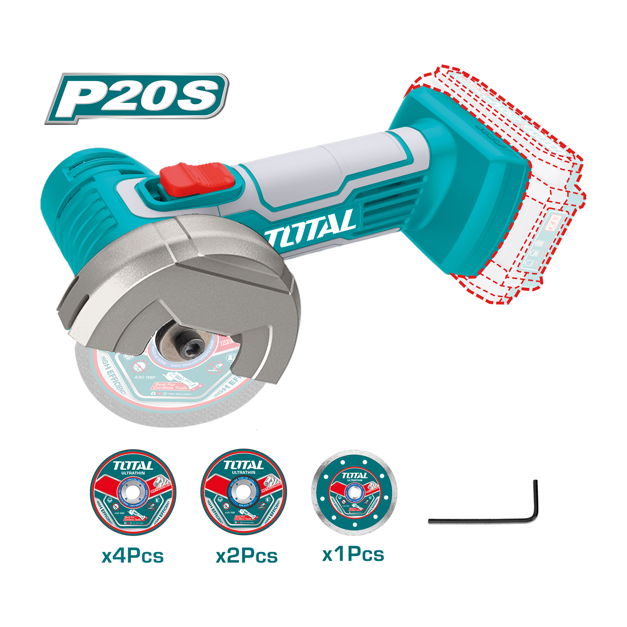 Akku-Mini-Winkelschleifer TAGLI76011 | 20 V