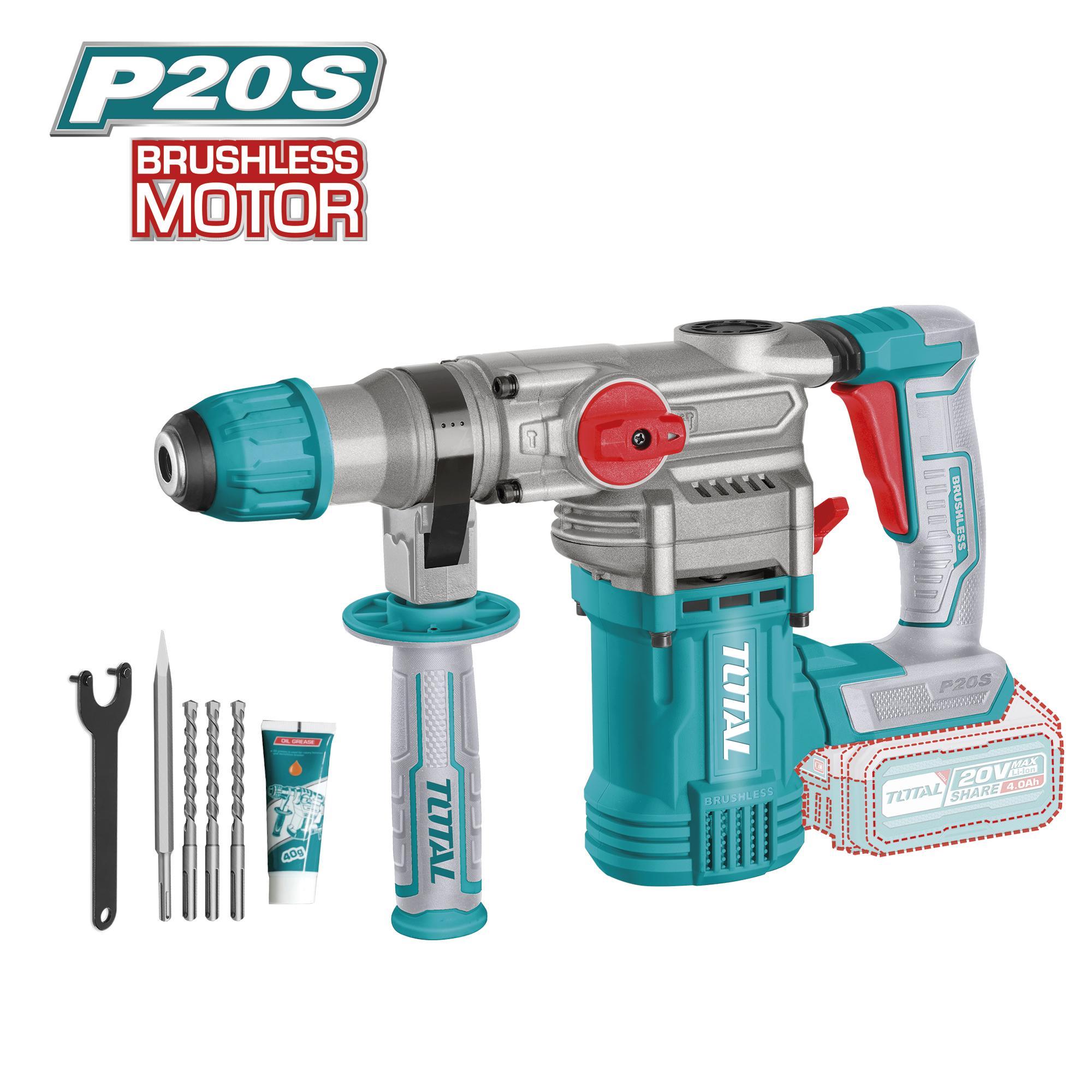 Draadloze brushless boorhamer TRHLI20288 | 20 V