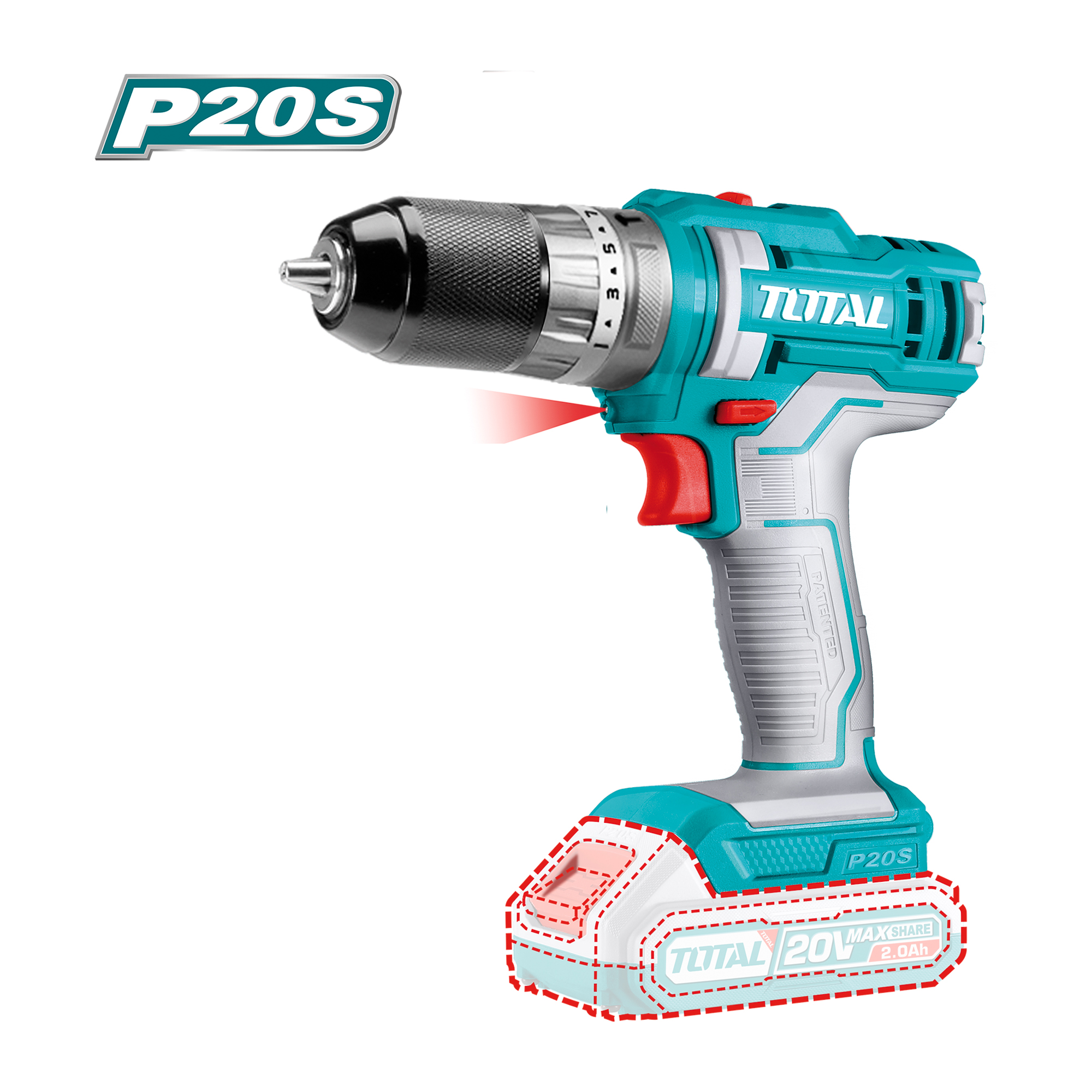 Combihammer op accu TIDLI201455 | 20 V