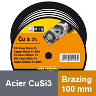 Bobina de fio de aço CuSi3 -Brazing – 100 mm